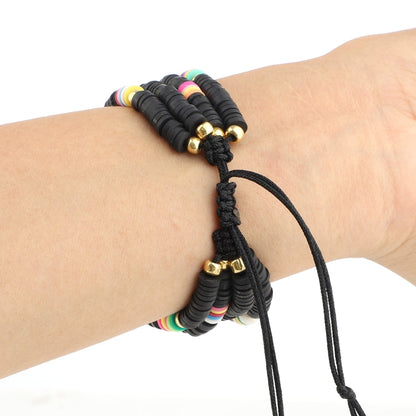 Skorter | Bohemian Style Soft Ceramic Beads Strap For Apple Series 7 41mm / 6 & SE & 5 & 4 40mm / 3 & 2 & 1 38mm (Black)