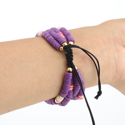 Skorter | Bohemian Style Soft Ceramic Bead Strap for Apple Series 7 45mm / 6 & SE & 5 & 4 44mm / 3 & 2 & 1 42mm (Purple)