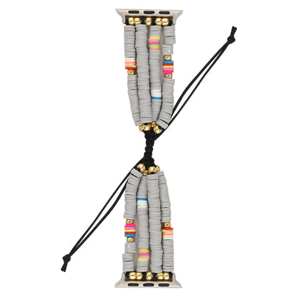 Skorter | Bohemian Style Soft Ceramic Beads Bracelet for Apple Series 7 45mm / 6 & SE & 5 & 4 44mm / 3 & 2 & 1 42mm (Gray)