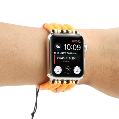 Skorter | Bohemian Style Soft Ceramic Bead Strap For Apple Series 7 45mm / 6 & SE & 5 & 4 44mm / 3 & 2 & 1 42mm(Yellow)