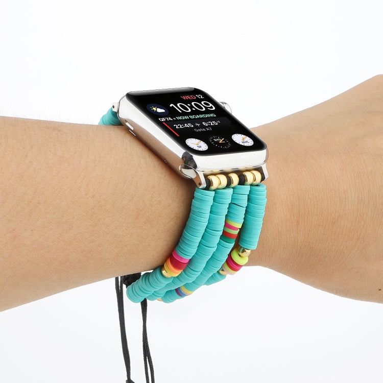 Skorter | Bohemian Style Soft Ceramic Beads Bracelet For Apple Series 7 45mm / 6 & SE & 5 & 4 44mm / 3 & 2 & 1 42mm (Blue)