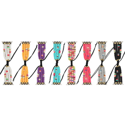 Skorter | Bohemian Style Soft Ceramic Bead Strap For Apple Series 7 45mm / 6 & SE & 5 & 4 44mm / 3 & 2 & 1 42mm(Yellow)