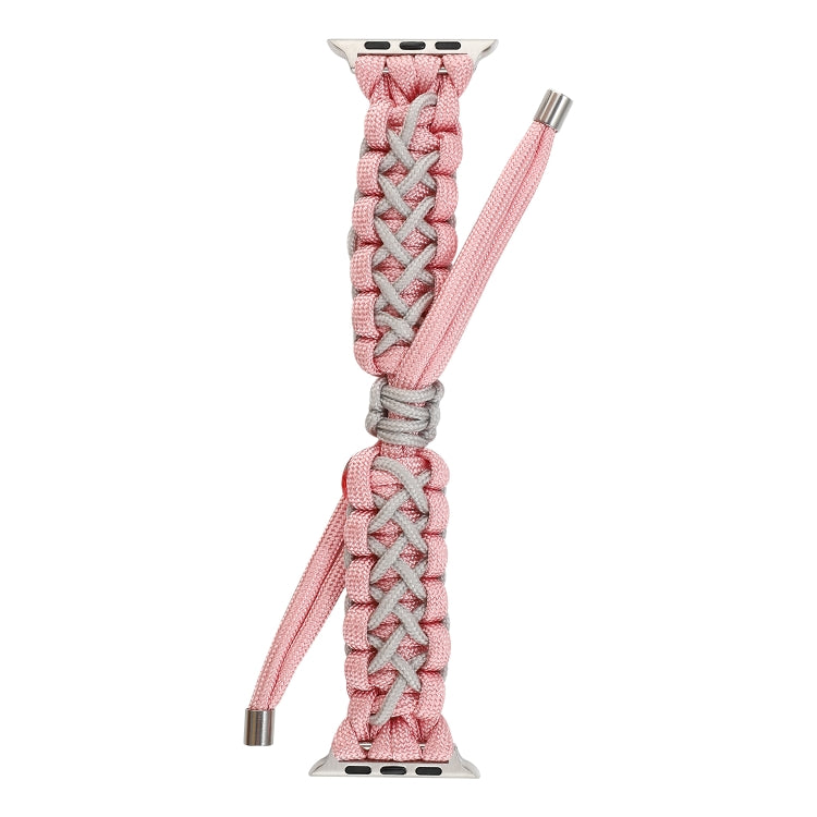 Skorter | Braided Umbrella Cord for Apple Series 7 41mm / 6 & SE & 5 & 4 40mm / 3 & 2 & 1 38mm (Pink)