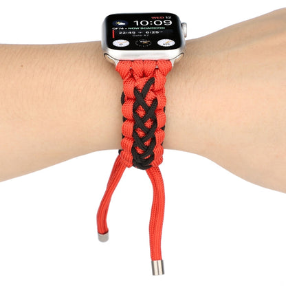 Skorter | Braided Umbrella Cord for Apple Series 7 41mm / 6 & SE & 5 & 4 40mm / 3 & 2 & 1 38mm (Black Red)