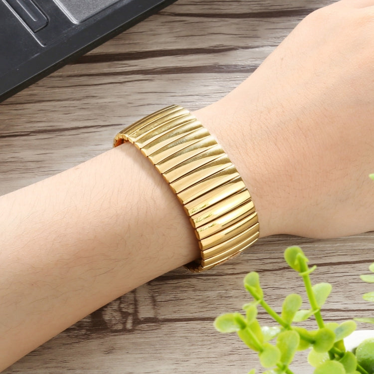 Skorter | Elastic Aluminium Watch Band for Apple Watch Series 9&8&7 41mm / SE 3&SE 2&6&SE&5&4 40mm / 3&2&1 38mm (Gold)