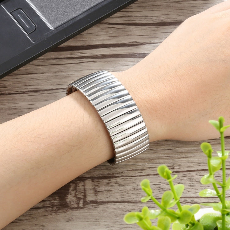 Skorter | Elastic Aluminum Watch Band for Apple Watch Series 7 45mm / 6 & SE & 5 & 4 44mm / 3 & 2 & 1 42mm (Silver)