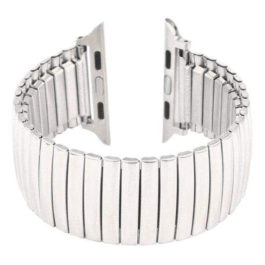 Skorter | Elastic Aluminum Watch Band for Apple Watch Series 7 45mm / 6 & SE & 5 & 4 44mm / 3 & 2 & 1 42mm (Silver)