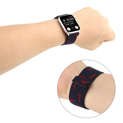 Skorter | Ethnic Style Buckle Watch Band for Apple Watch Series 7 41mm / 6 & SE & 5 & 4 40mm / 3 & 2 & 1 38mm (Wine Red Blue)