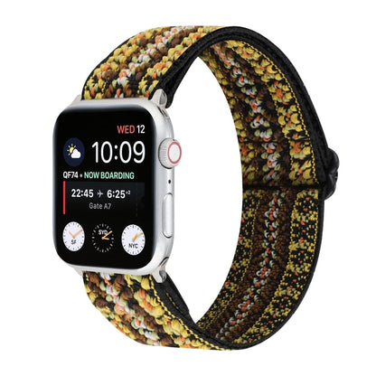 Skorter | Ethnic Style Buckle Watch Band for Apple Watch Series 7 41mm / 6 & SE & 5 & 4 40mm / 3 & 2 & 1 38mm (Yellow)