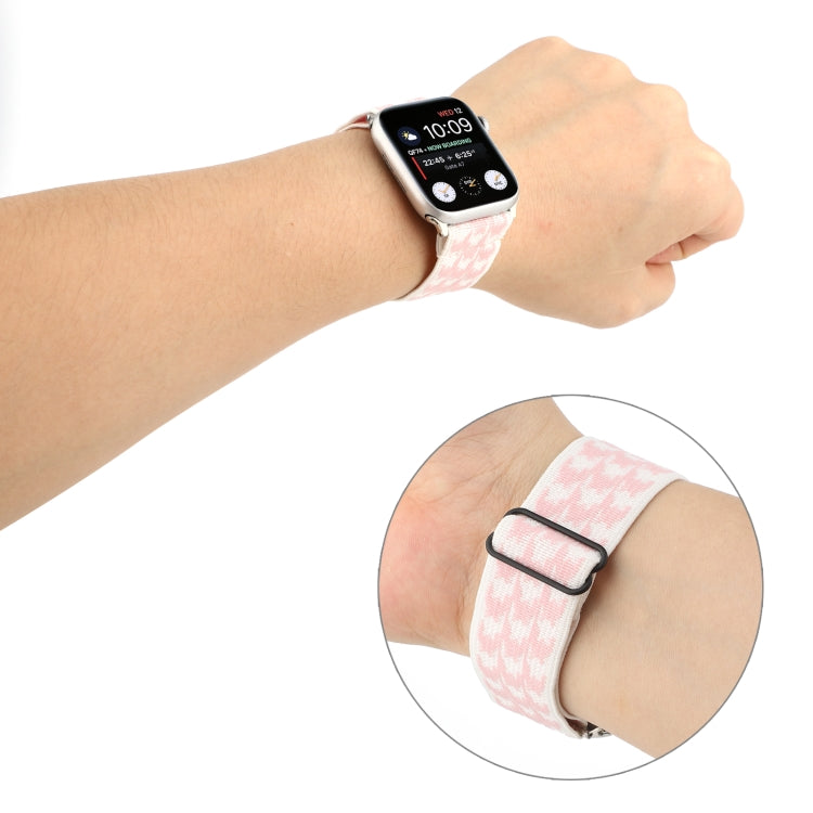 Skorter | Ethnic Style Buckle Watch Band for Apple Watch Series 7 41mm / 6 & SE & 5 & 4 40mm / 3 & 2 & 1 38mm (Pink)