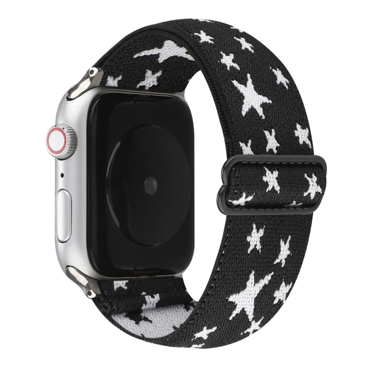 Skorter | Ethnic Style Buckle Watch Band for Apple Watch Ultra 49mm & Watch Ultra 2 49mm / Series 9 & 8 & 7 45mm / SE 3 & SE 2 & 6 & SE & 5 & 4 44mm / 3 & 2 & 1 42mm (Black White)
