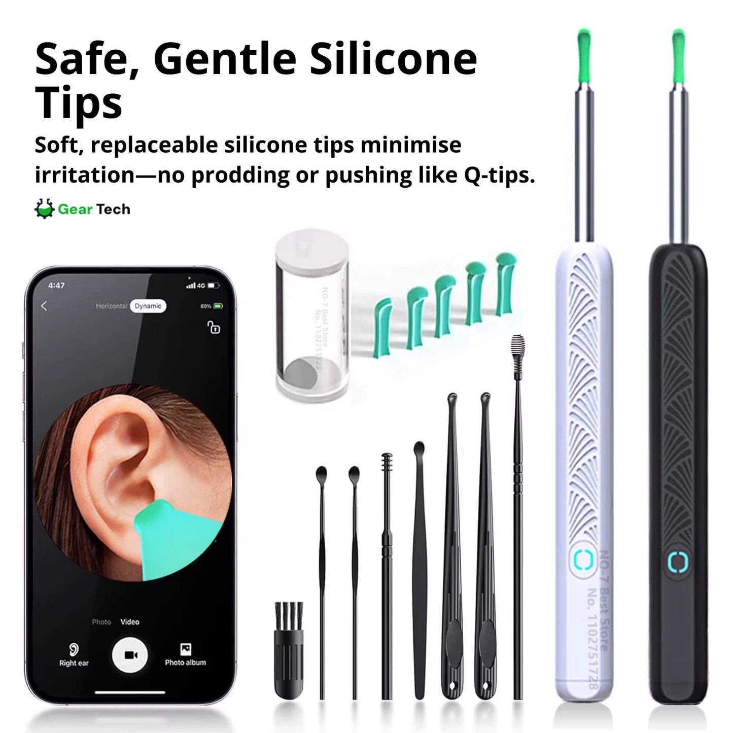 Skorter | EarScope Pro Ear Wax Removal Kit | High-Resolution Camera & LED Lights for Safe Home Use