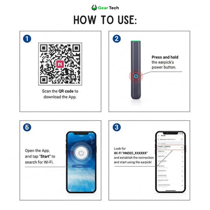 Skorter | EarScope Pro Ear Wax Removal Kit | High-Resolution Camera & LED Lights for Safe Home Use