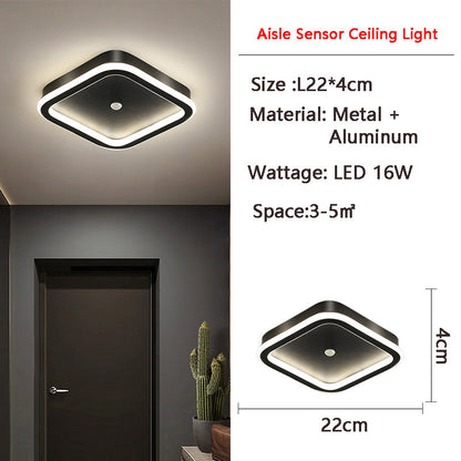 Skorter | MotionGlide PIR Motion Sensor LED Ceiling Light | Smart Lighting | Energy Efficient | Perfect for Hallway & Bathroom