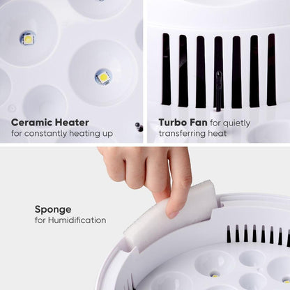 Skorter | Egg Incubator for Chicken Eggs Incubator for Egg Hatching Chicks with Temp Control LED Chicken Hatcher
