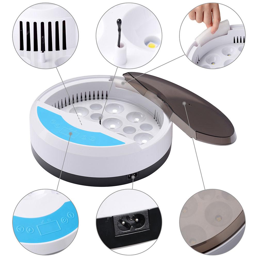 Skorter | Egg Incubator for Chicken Eggs Incubator for Egg Hatching Chicks with Temp Control LED Chicken Hatcher