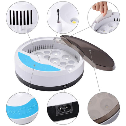 Skorter | Egg Incubator for Chicken Eggs Incubator for Egg Hatching Chicks with Temp Control LED Chicken Hatcher