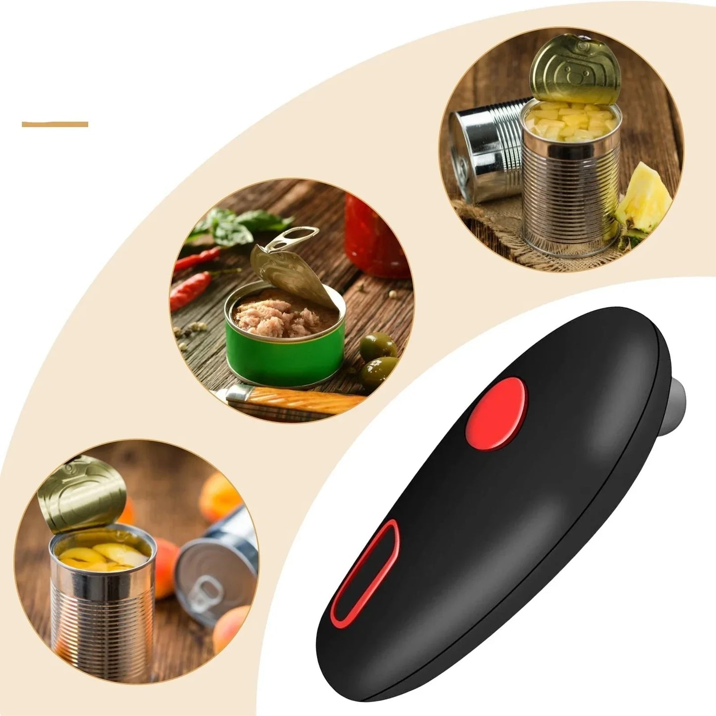 Skorter | Automatic Can Opener with Ergonomic Handle and One-Button Operation