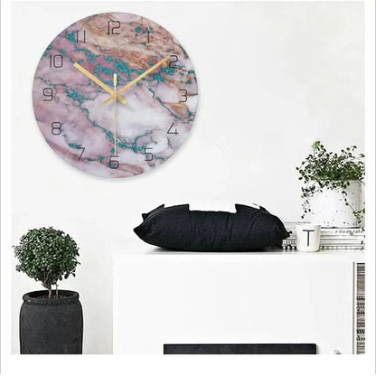 Skorter | Olive - Elegant Wall Clock with Marble Inspiration