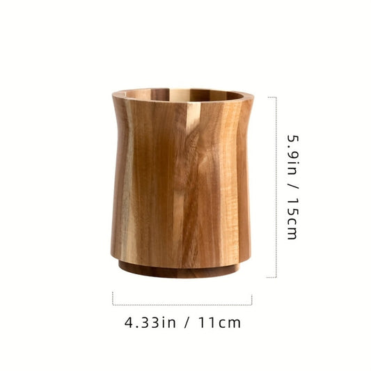 Skorter | Elegant Acacia Wood Rotating Utensil Holder