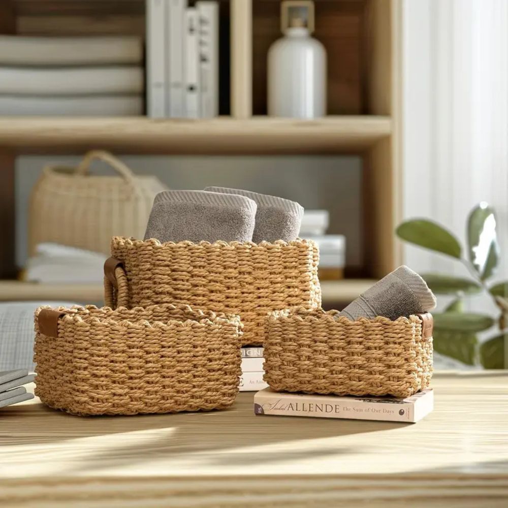 Skorter | Elegant Rattan Weave Basket Set