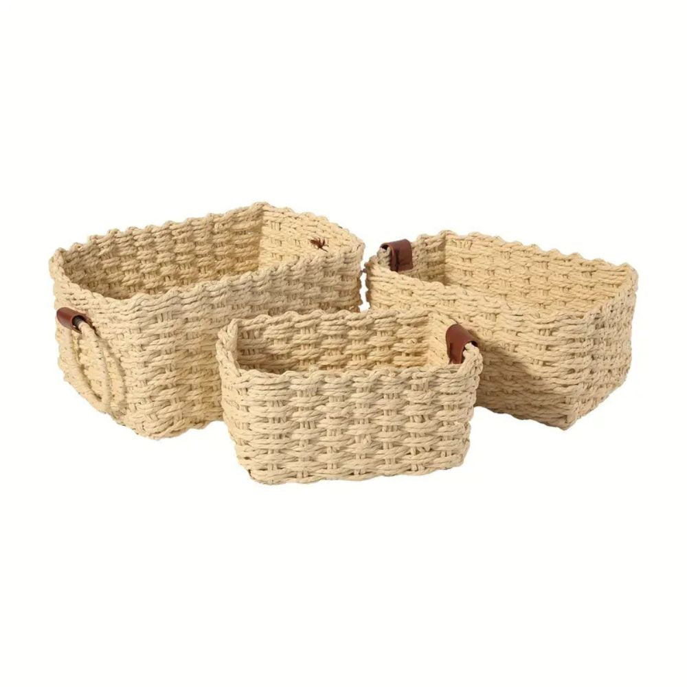 Skorter | Elegant Rattan Weave Basket Set