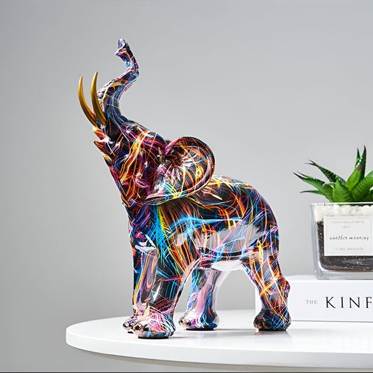 Skorter | ColorPower Elephant Statue – Decorative Statue with Lively Patterns