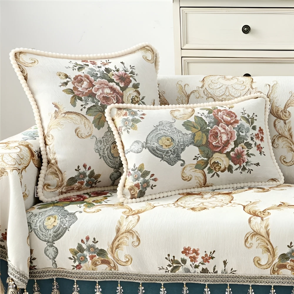 Skorter | Elise Chenille Beaded Edge Cushion Cover