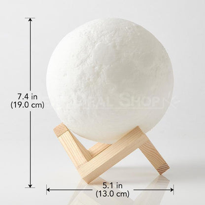 Skorter | Enchanting 3D Moon Lamp Set (with Wooden Stand)