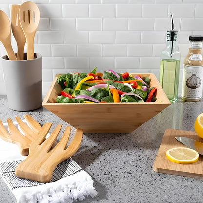Skorter bamboo bowl and utensils