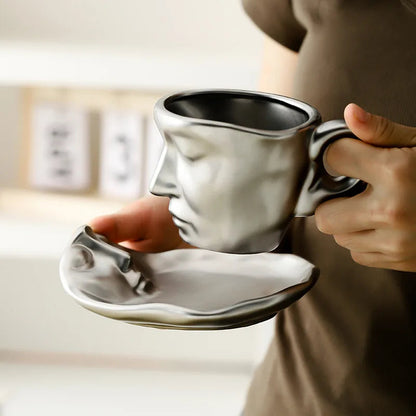 Skorter | Eternallove - Ceramic Kissing Coffee Cup And Saucer Set