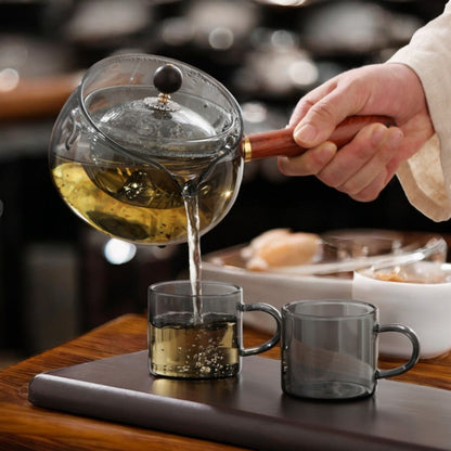 Skorter | Everly Glass Rotating Teapot