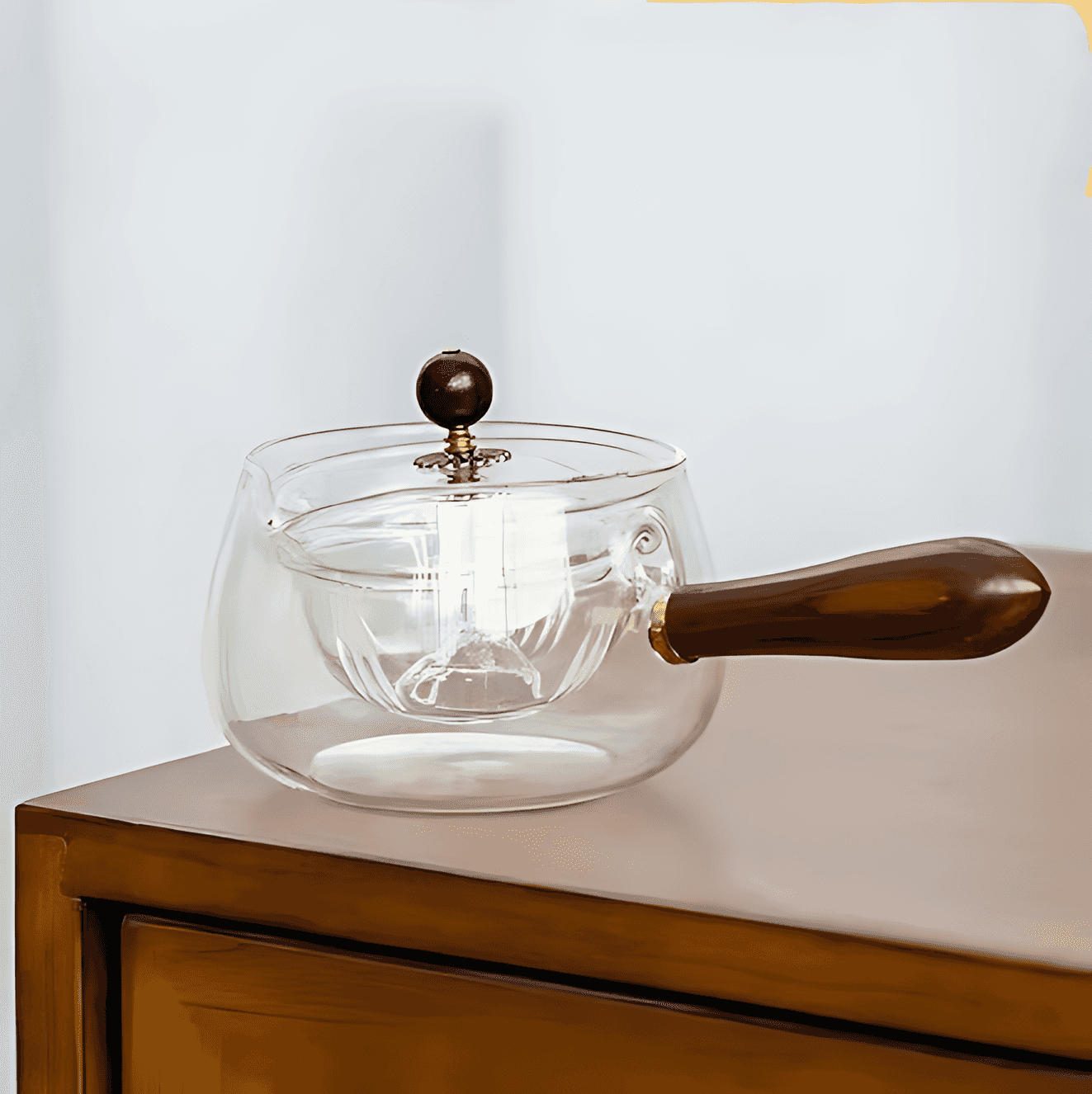 Skorter | Everly Glass Rotating Teapot