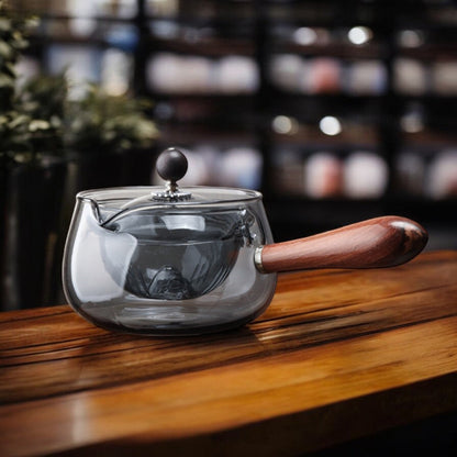 Skorter | Everly Glass Rotating Teapot