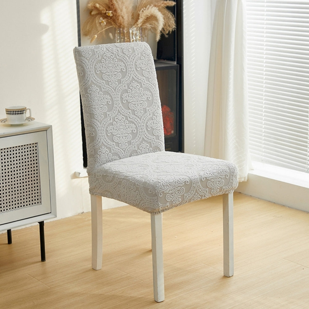 Skorter | Evona Elegant Jacquard Chair Seat Slipcover