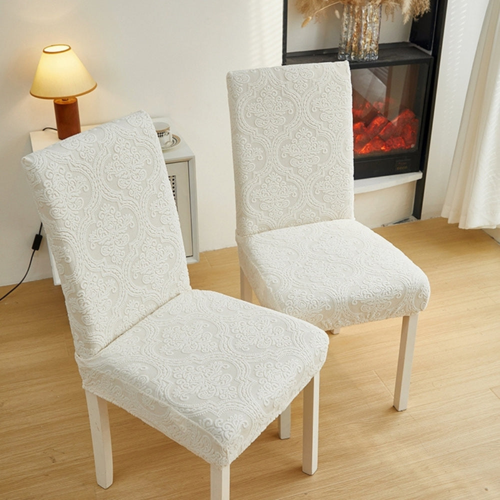 Skorter | Evona Elegant Jacquard Chair Seat Slipcover