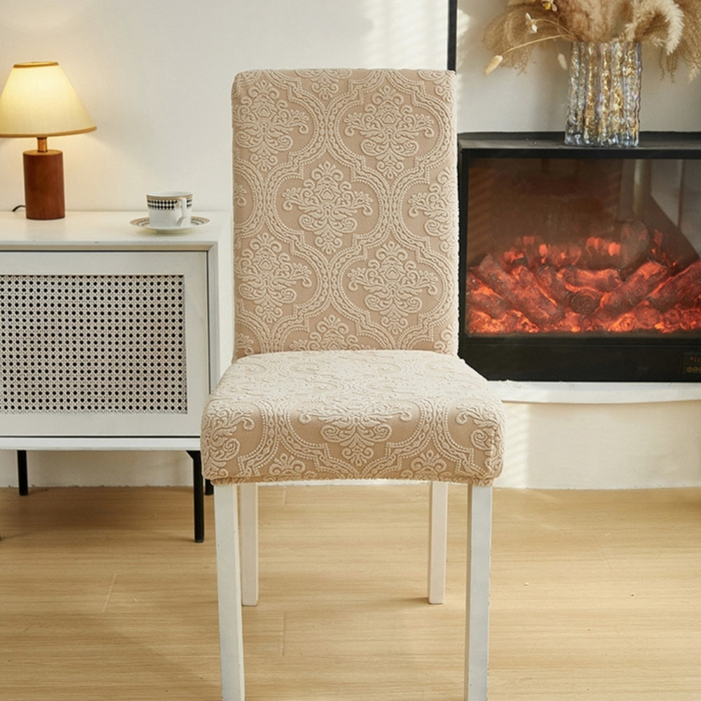 Skorter | Evona Elegant Jacquard Chair Seat Slipcover