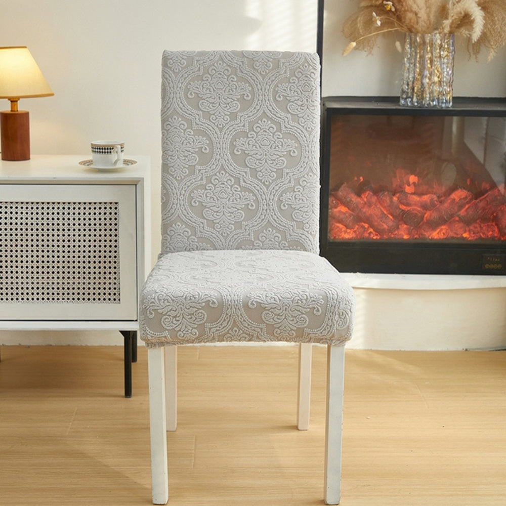 Skorter | Evona Elegant Jacquard Chair Seat Slipcover