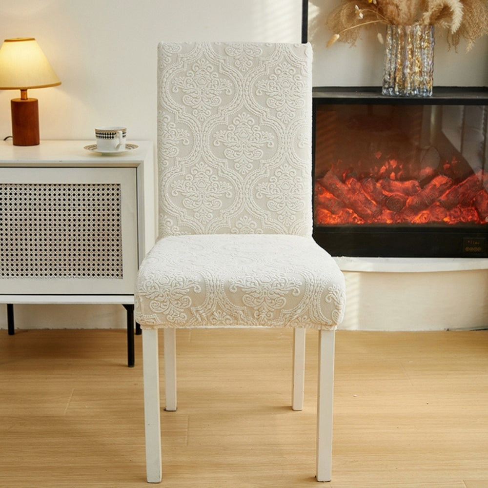 Skorter | Evona Elegant Jacquard Chair Seat Slipcover