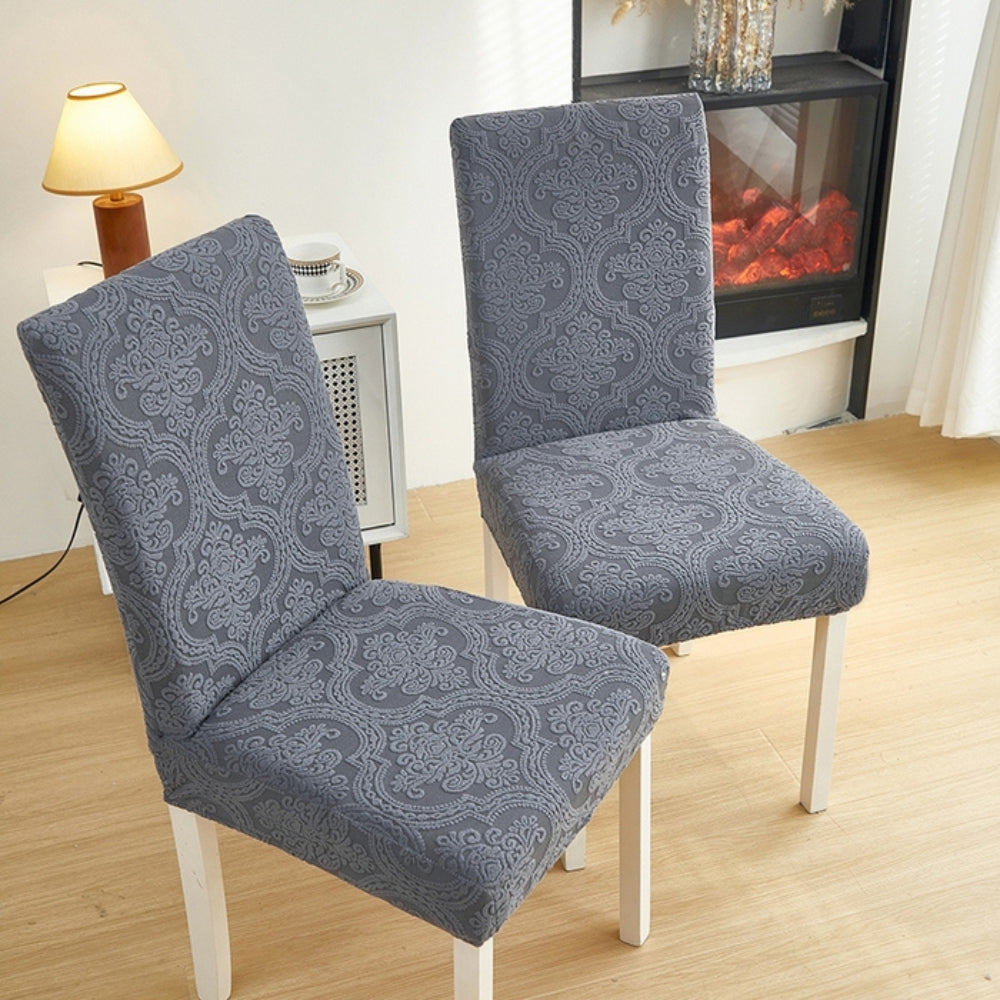 Skorter | Evona Elegant Jacquard Chair Seat Slipcover