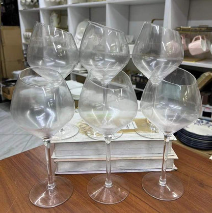 Skorter | 6-piece set angled large wine glasses