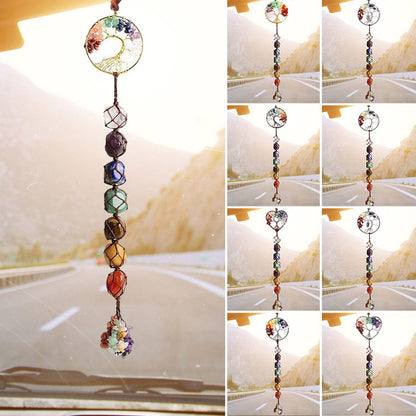 skorter | 7 Chakra Stone Healing Crystal Tree of Life Decoration