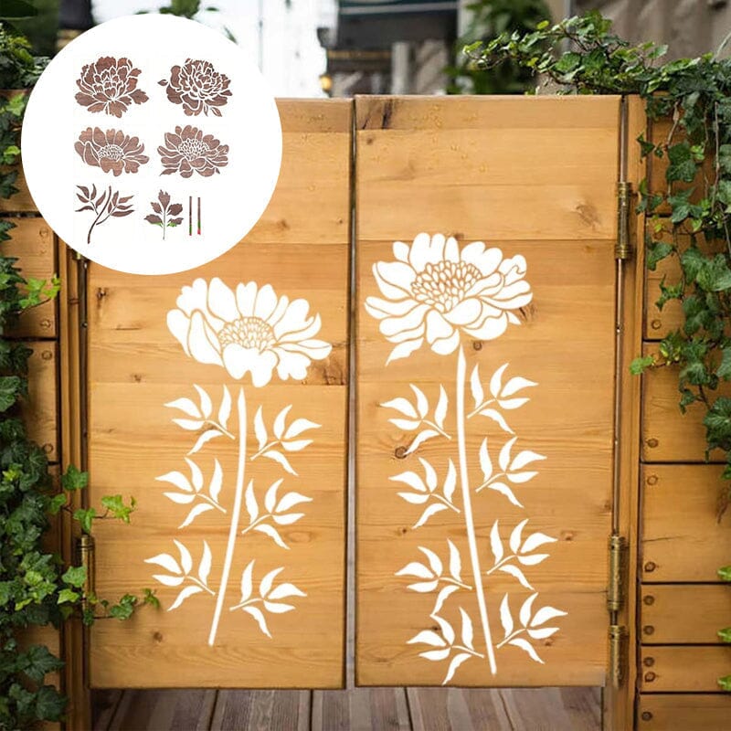 Skorter | DIY Decoration - Garden Fence Large Flower Drawing Templates