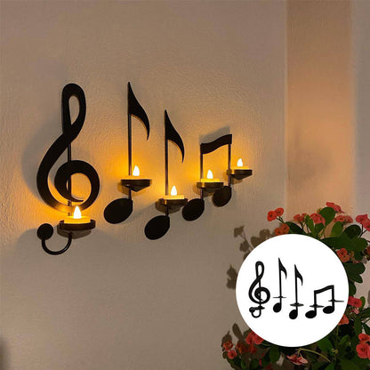 skorter | Black Music Notes Wall Lamp