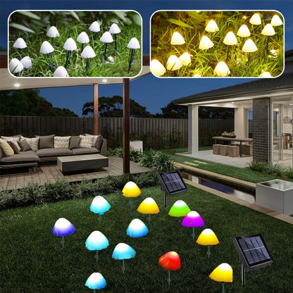 Skorter | LED Solar String Lights Ground Stake Mushroom Lights