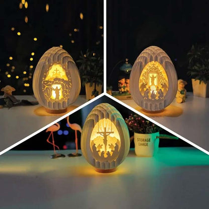 skorter | Easter 3d Paper Desk Lamp With Illuminating Base
