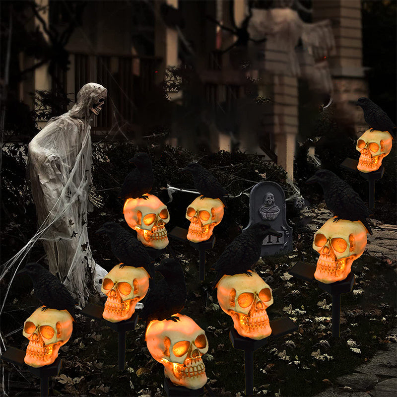Skorter | Halloween Solar Skull Crow Decorative Lights