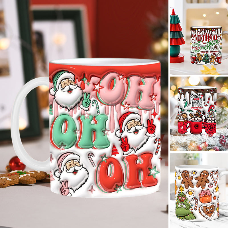 skorter | 3d Christmas Gingerbread Man Ceramic Coffee Mug