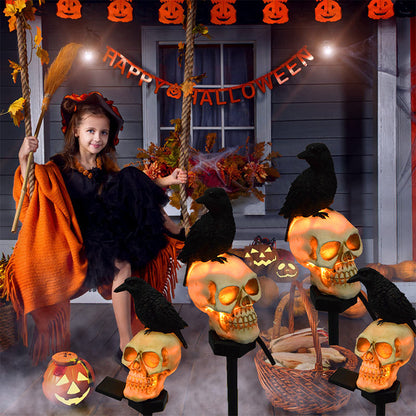 Skorter | Halloween Solar Skull Crow Decorative Lights