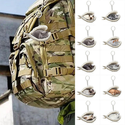 Skorter | Acrylic Cat Angel Keychain